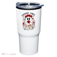 Espooky Vibes Halloween Ghost Mexican Concha Spooky Mama Gift Tumbler thumb 0