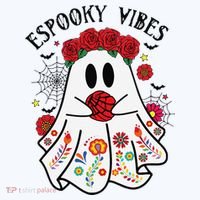 Espooky Vibes Halloween Ghost Mexican Concha Spooky Mama Gift Women's Tank Top thumb 5