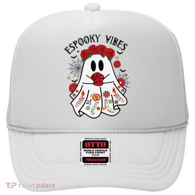 Espooky Vibes Halloween Ghost Mexican Concha Spooky Mama Gift Hat