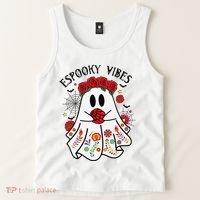 Espooky Vibes Halloween Ghost Mexican Concha Spooky Mama Gift Tank Top thumb 2