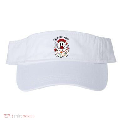 Espooky Vibes Halloween Ghost Mexican Concha Spooky Mama Gift Visor