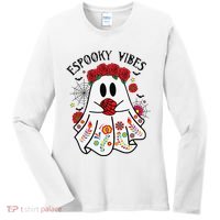 Espooky Vibes Halloween Ghost Mexican Concha Spooky Mama Gift Women's Long Sleeve Shirt thumb 0