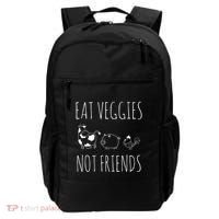 Eat Veggies Not Friends Vegan Vegetarian Backpack thumb 0