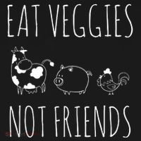 Eat Veggies Not Friends Vegan Vegetarian Coaster thumb 2