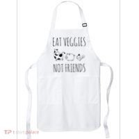 Eat Veggies Not Friends Vegan Vegetarian Apron thumb 0