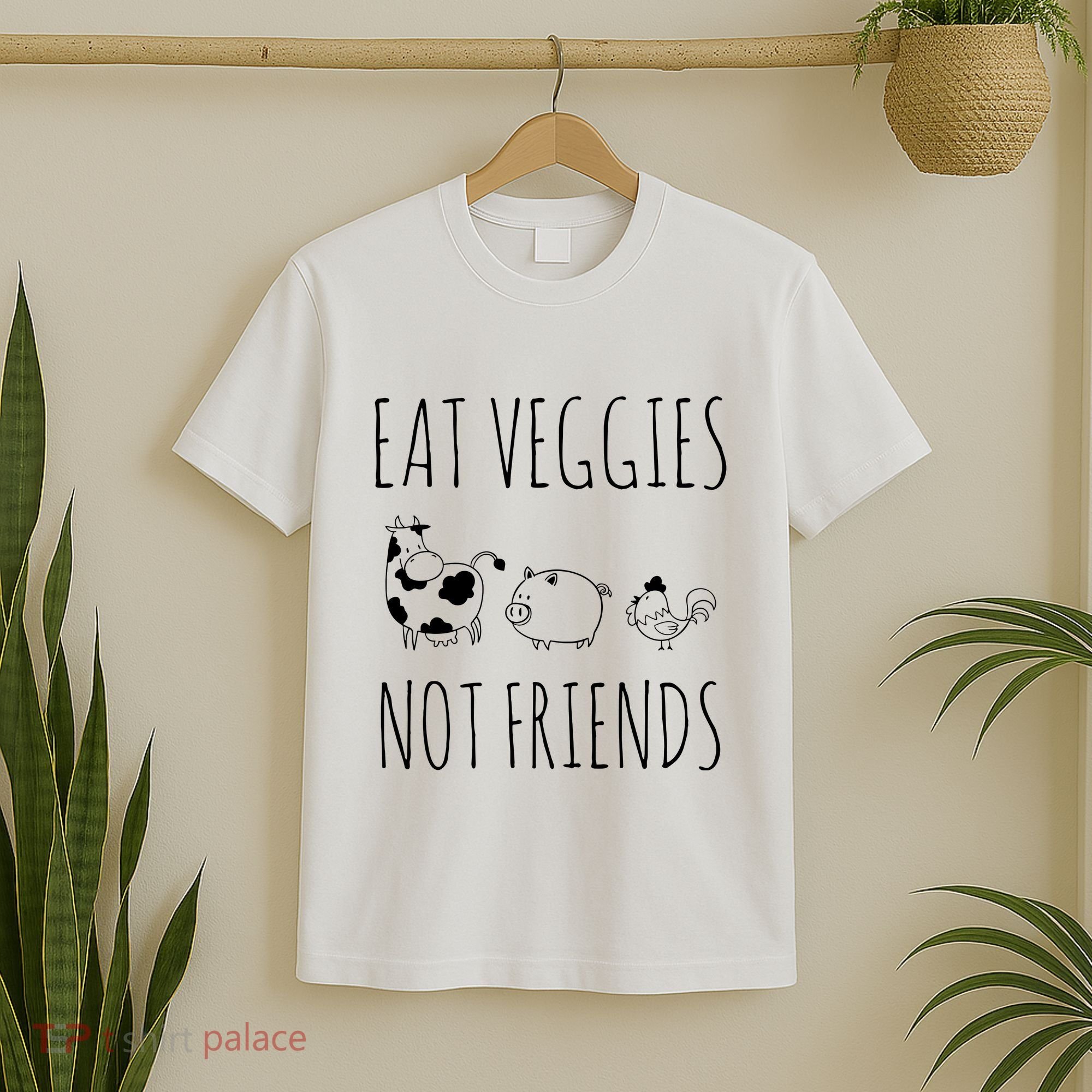 Eat Veggies Not Friends Vegan Vegetarian T-Shirt