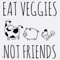 Eat Veggies Not Friends Vegan Vegetarian Women's Hoodie thumb 2