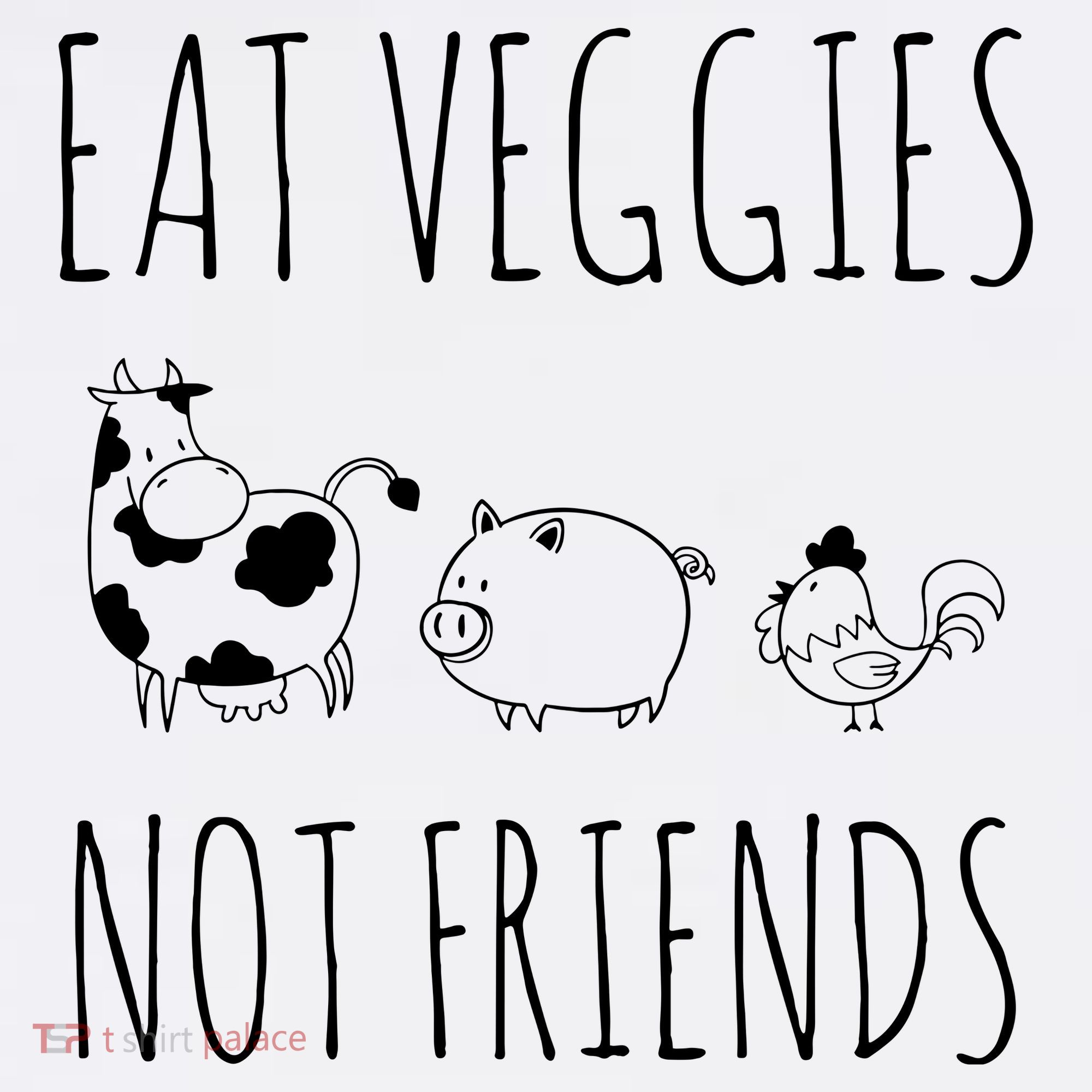 Eat Veggies Not Friends Vegan Vegetarian Women's Hoodie