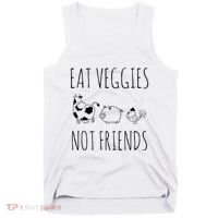 Eat Veggies Not Friends Vegan Vegetarian Tank Top thumb 0