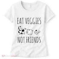 Eat Veggies Not Friends Vegan Vegetarian Women's T-Shirt thumb 0