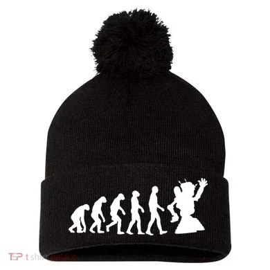 Evolution A Robot Pom Pom 12in Knit Beanie
