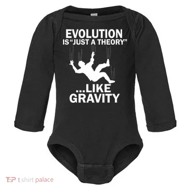 Evolution Is Just A Theory Like Gravity Baby Long Sleeve Bodysuit