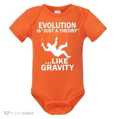 Evolution Is Just A Theory Like Gravity Baby Bodysuit