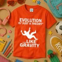 Evolution Is Just A Theory Like Gravity Kids T-Shirt thumb 3