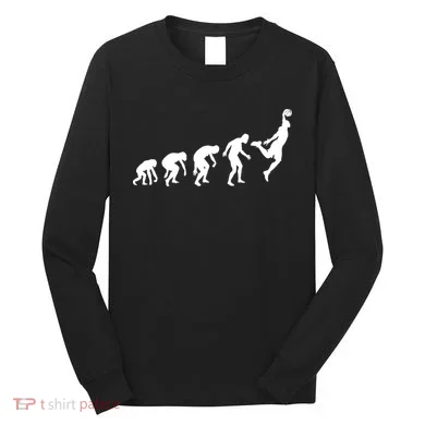 Evolution of a Hooper Basetball Player Design Long Sleeve Shirt