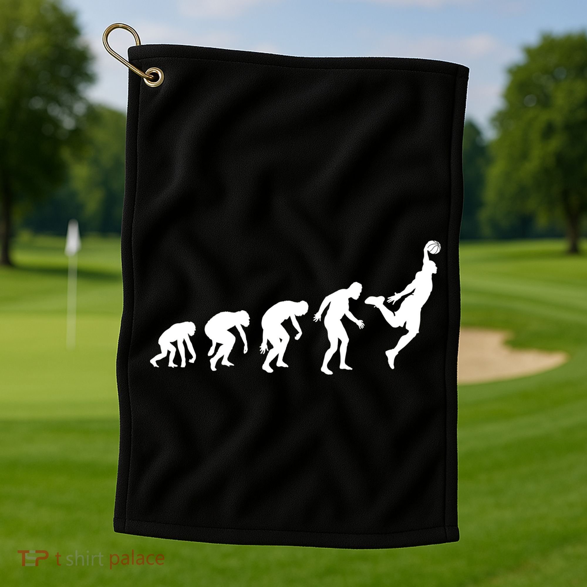Evolution of a Hooper Basetball Player Design Golf Towel