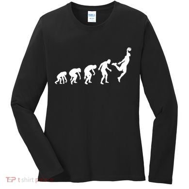 Evolution of a Hooper Basetball Player Design Women's Long Sleeve Shirt