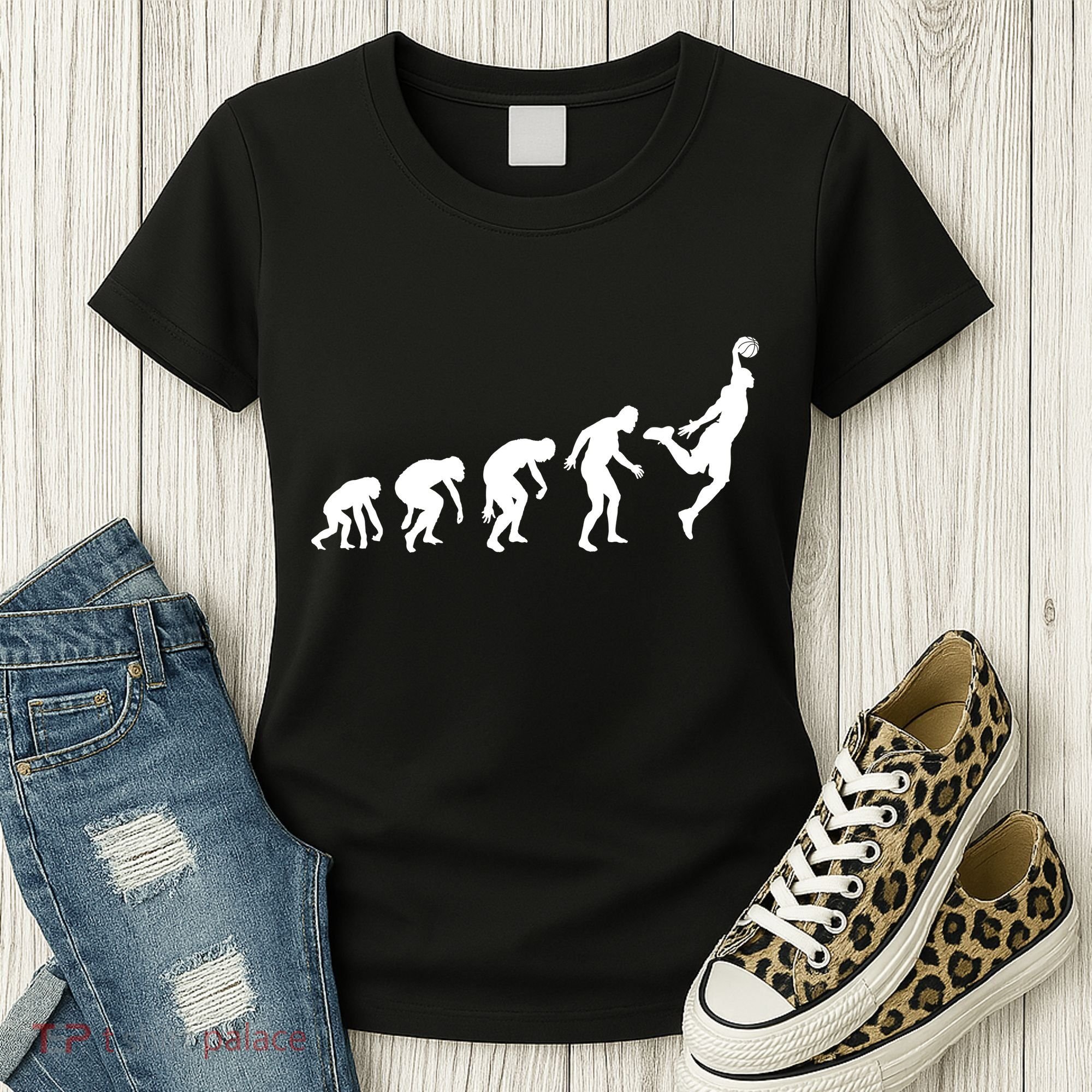 Evolution of a Hooper Basetball Player Design Women's T-Shirt
