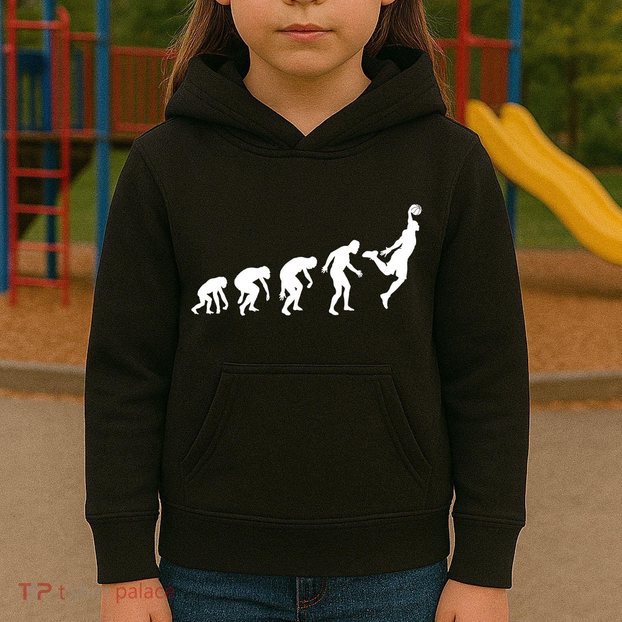 Evolution of a Hooper Basetball Player Design Kids Hoodie