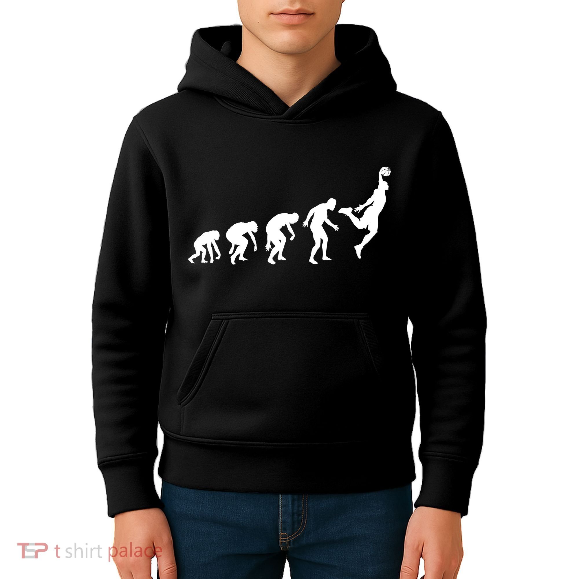 Evolution of a Hooper Basetball Player Design Kids Hoodie