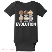Evolution Of Baseball Baby Bodysuit thumb 0