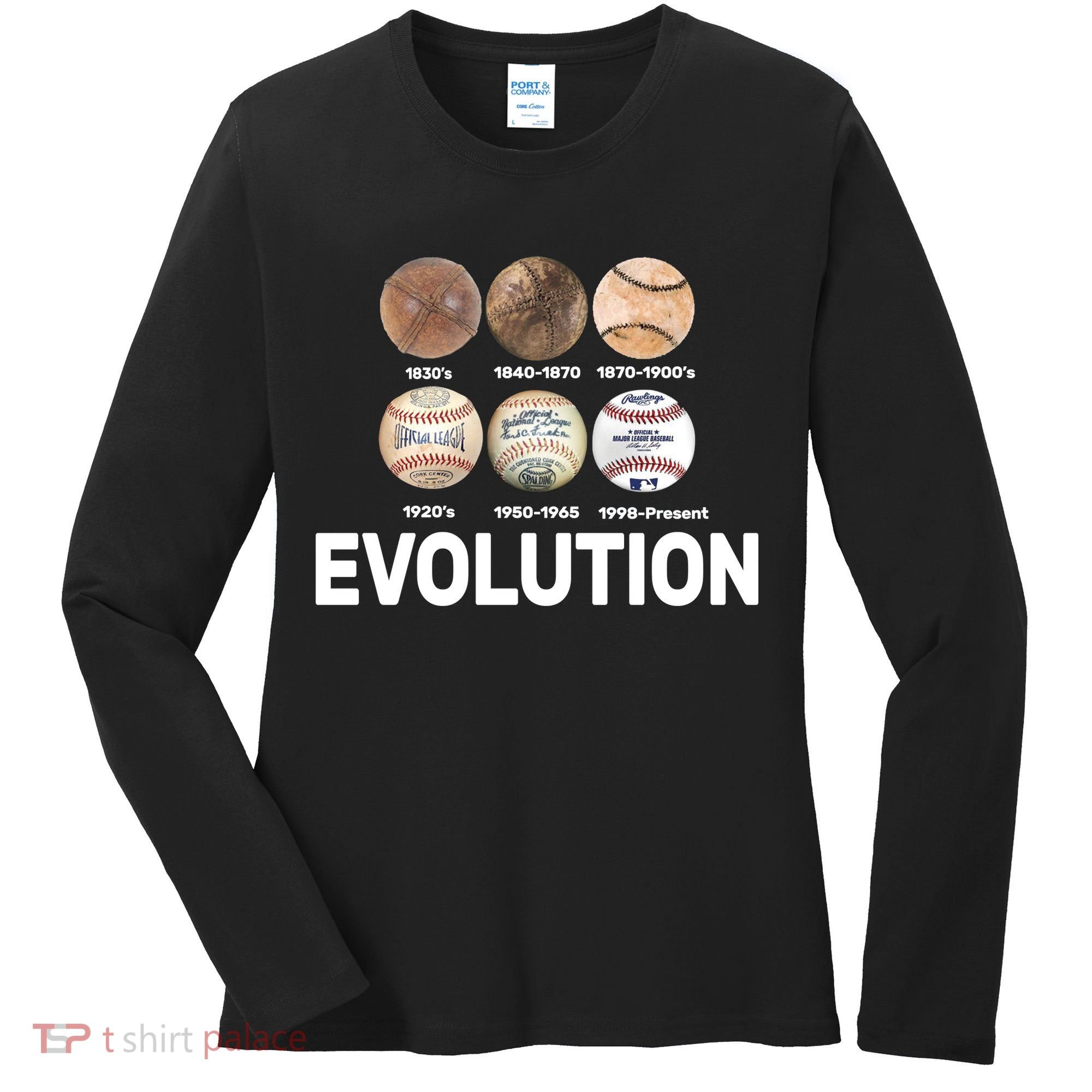 Evolution Of Baseball Women's Long Sleeve Shirt