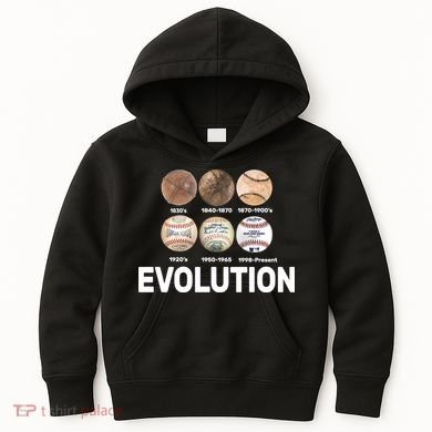 Evolution Of Baseball Kids Hoodie