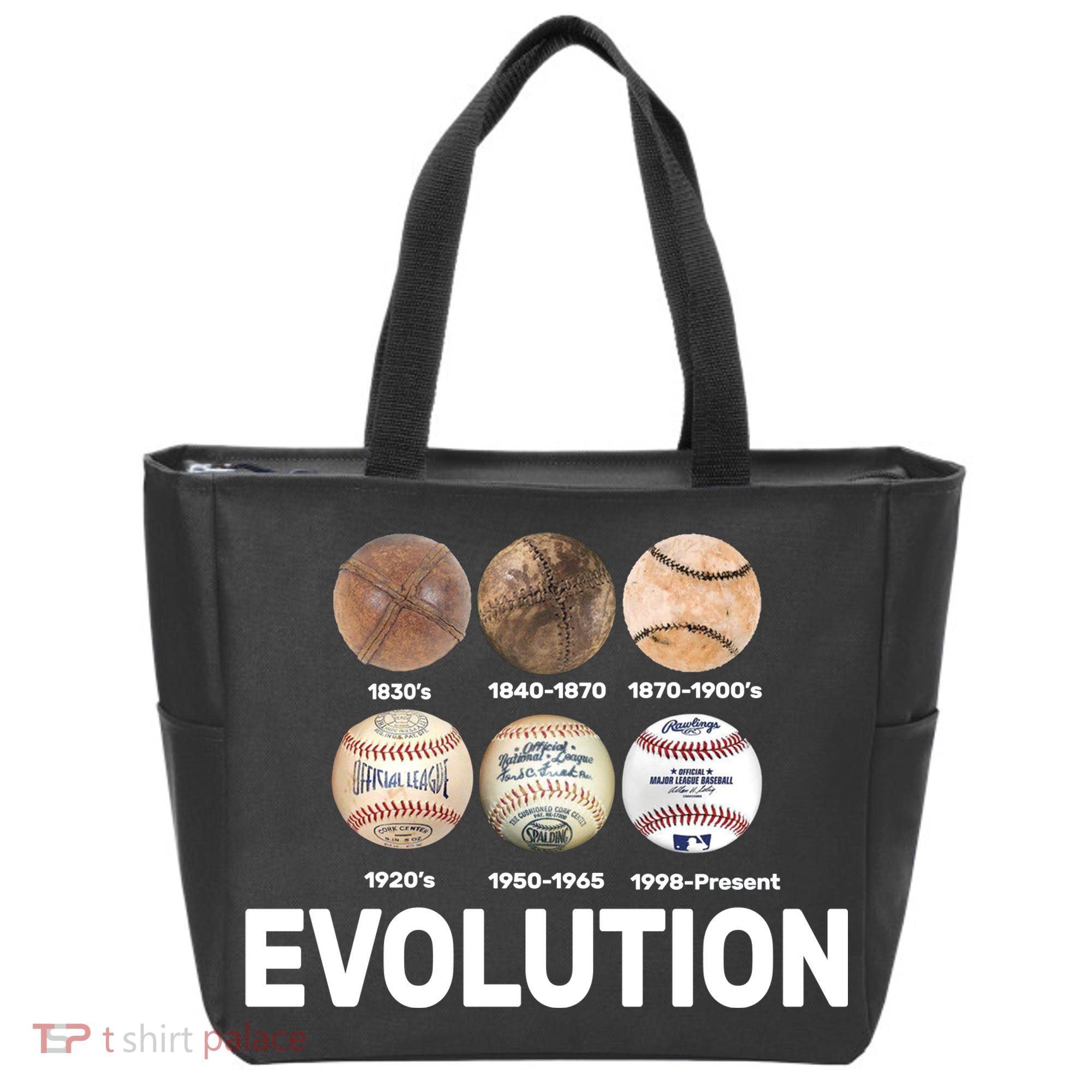 Evolution Of Baseball Tote Bag