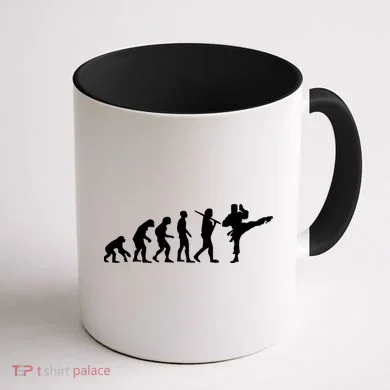 Evolution of Karate Coffee Mug back