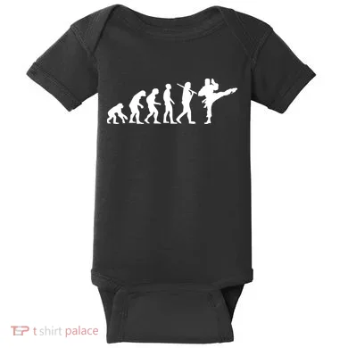 Evolution of Karate Baby Bodysuit