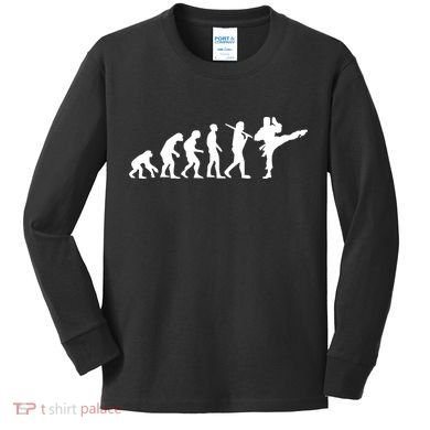 Evolution of Karate Kids Long Sleeve Shirt