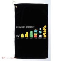 Evolution of Money Golf Towel thumb 0