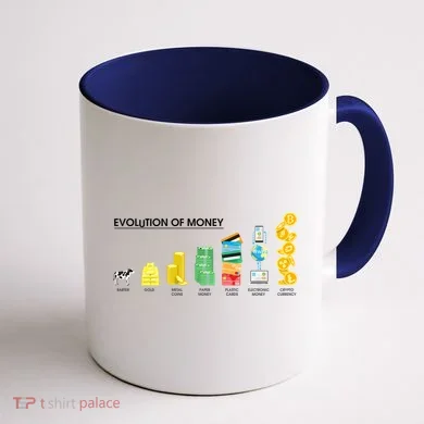 Evolution of Money Coffee Mug back
