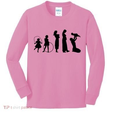Evolution Of Mother Kids Long Sleeve Shirt