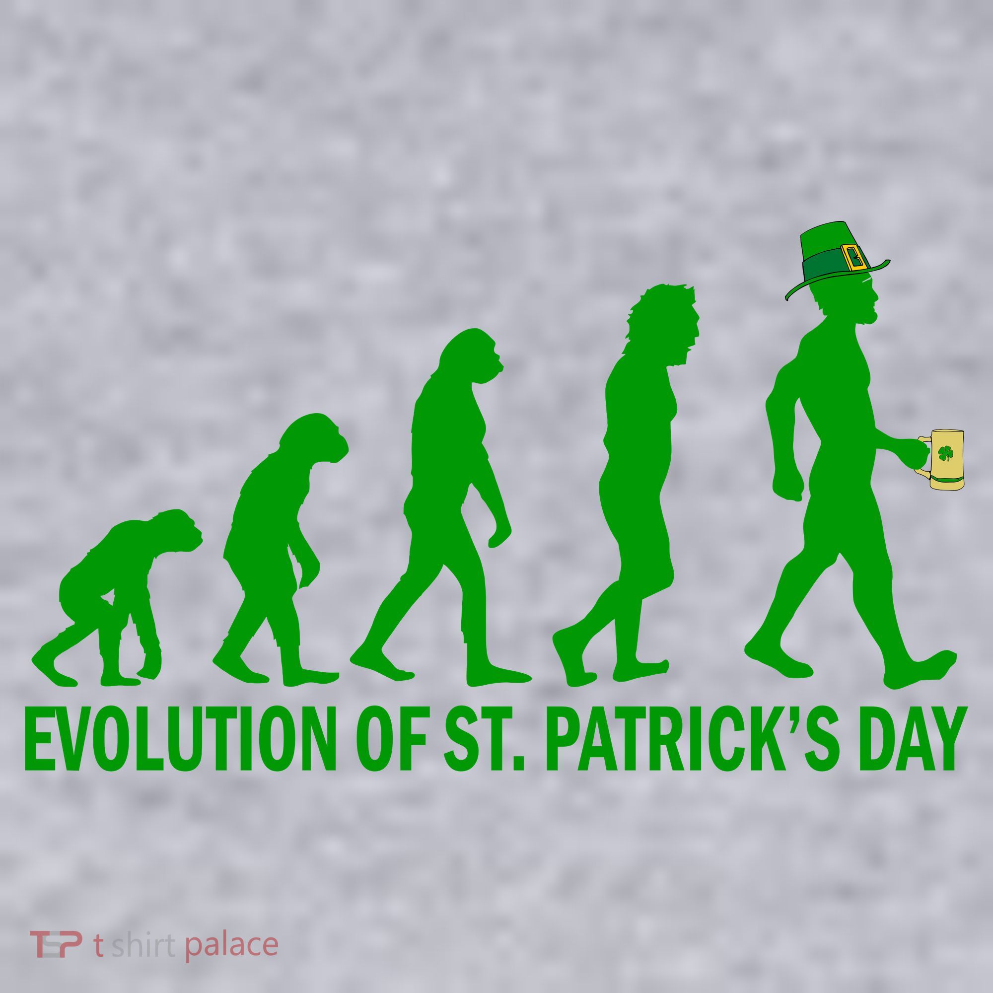 Evolution of St. Patrick's Day Women's Racerback Cropped Tank