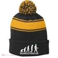 Evolution of St. Patrick's Day Stripe Pom Pom Beanie thumb 0
