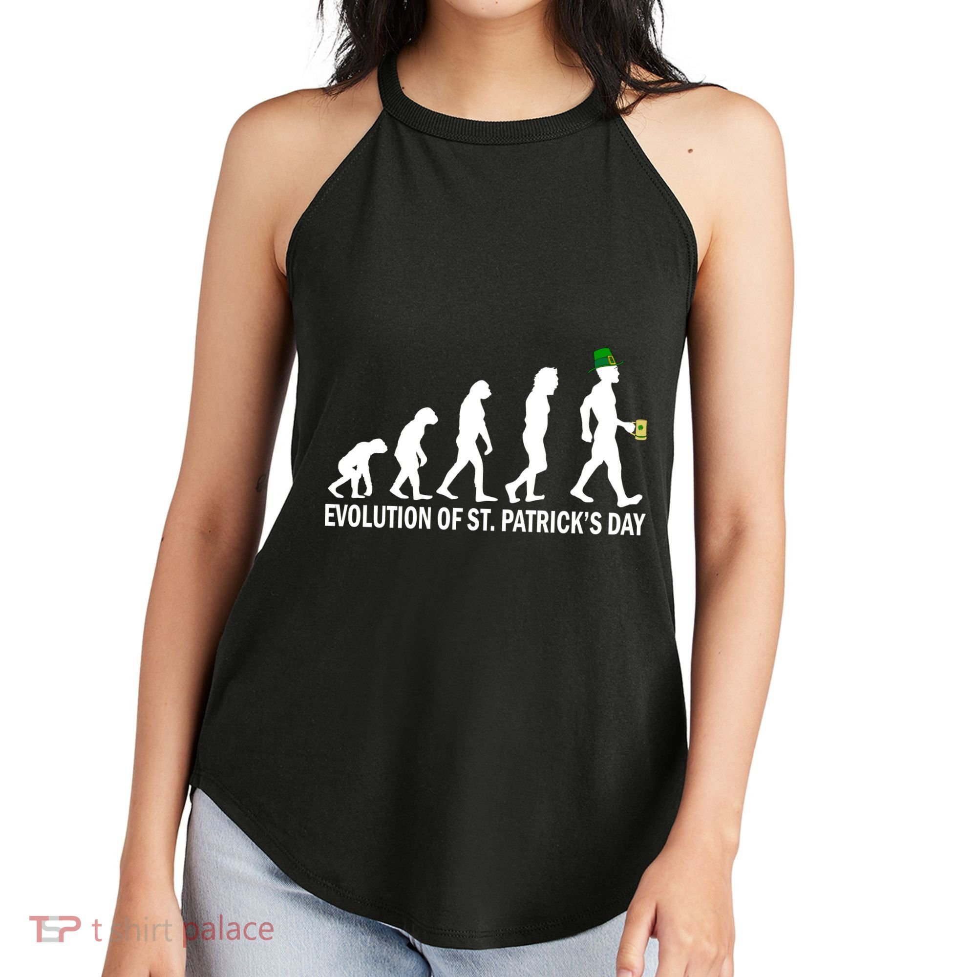 Evolution of St. Patrick's Day Women's Perfect Tri Rocker Tank