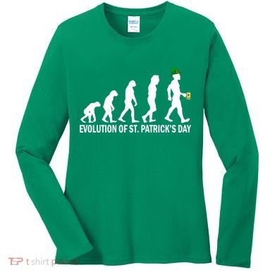 Evolution of St. Patrick's Day Women's Long Sleeve Shirt