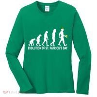 Evolution of St. Patrick's Day Women's Long Sleeve Shirt thumb 0