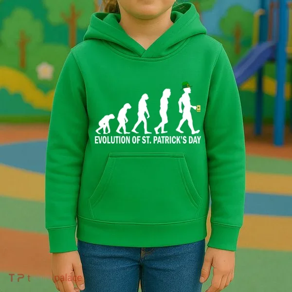 Evolution of St. Patrick's Day Kids Hoodie