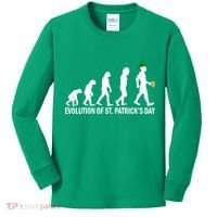 Evolution of St. Patrick's Day Kids Long Sleeve Shirt thumb 0