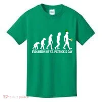 Evolution of St. Patrick's Day Kids T-Shirt thumb 0