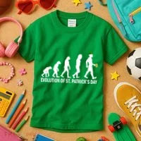 Evolution of St. Patrick's Day Kids T-Shirt thumb 3