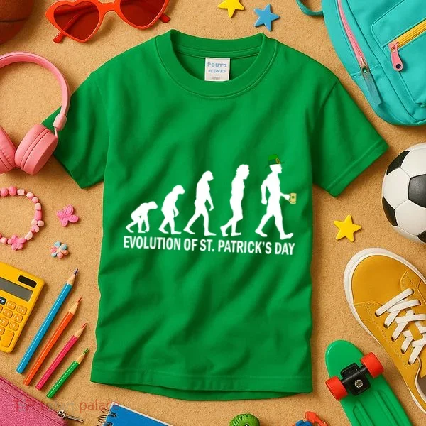 Evolution of St. Patrick's Day Kids T-Shirt