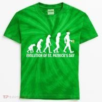 Evolution of St. Patrick's Day Kids Tie-Dye T-Shirt thumb 0