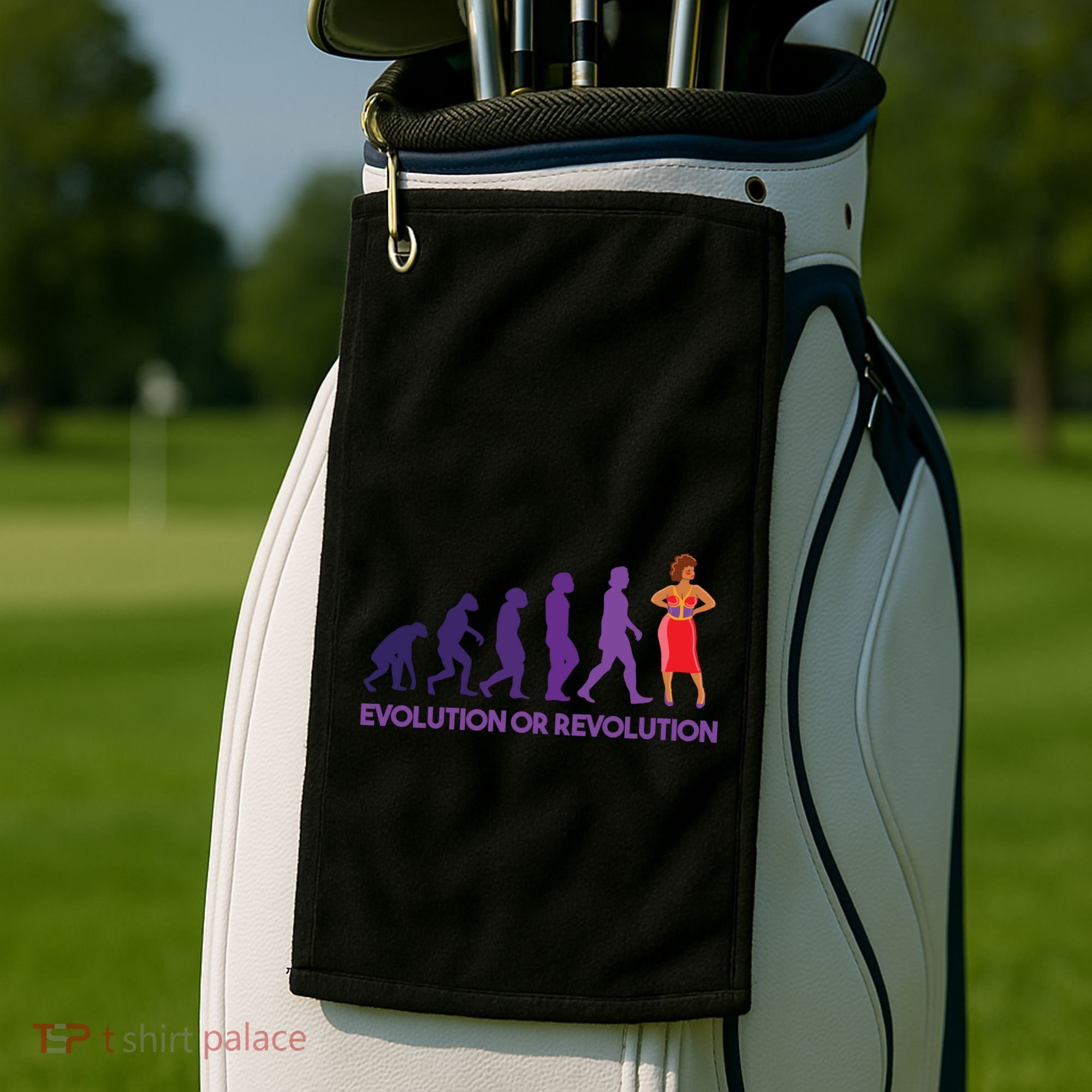 Evolution Or Revolution Golf Towel