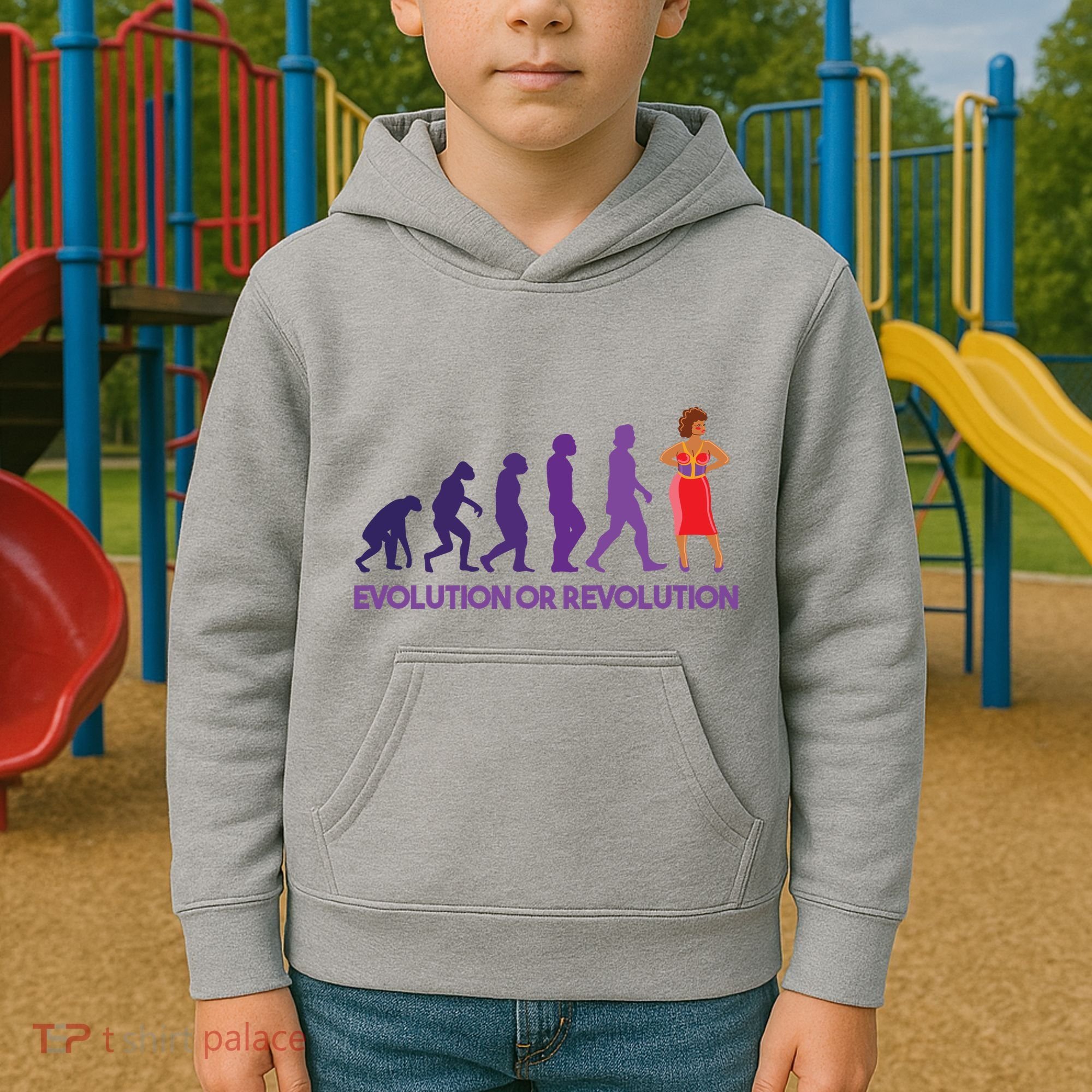 Evolution Or Revolution Kids Hoodie