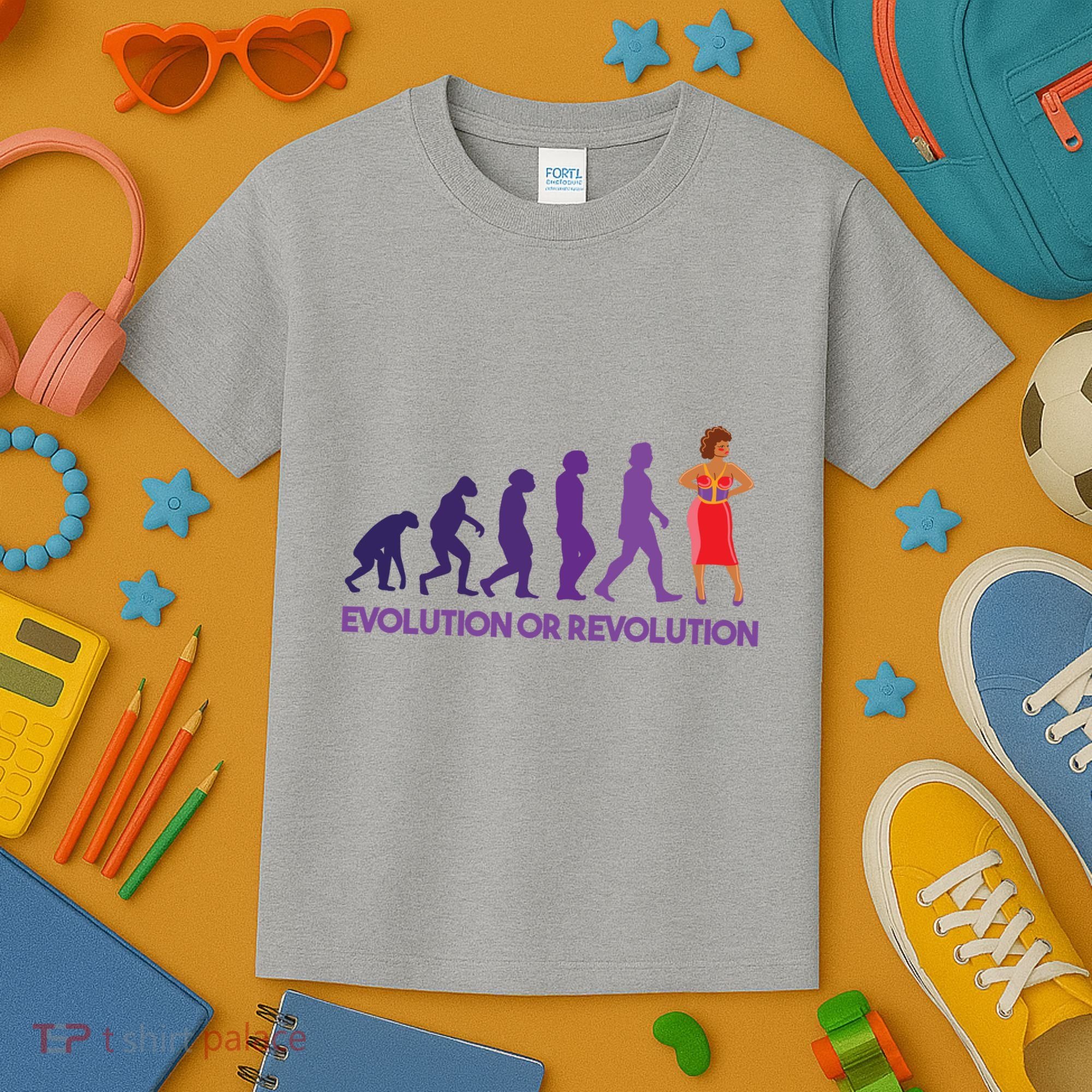 Evolution Or Revolution Kids T-Shirt