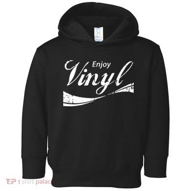 Enjoy Vinyl Record Retro Vintage Toddler Hoodie