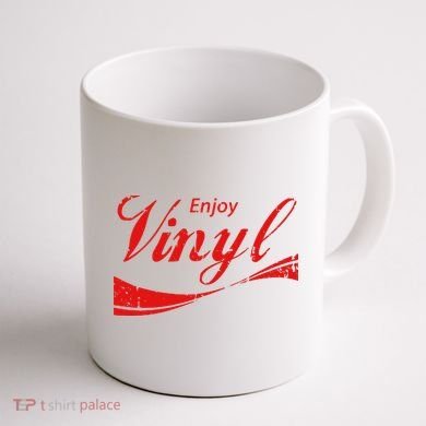 Enjoy Vinyl Record Retro Vintage Coffee Mug back
